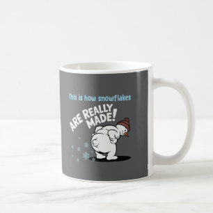 Wie Schneeflocken gemacht werden Kaffeetasse