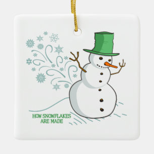 Wie Schneeflocken gemacht werden Keramikornament