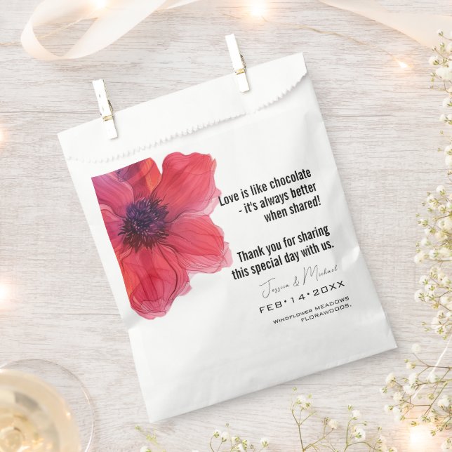 Wie Schokolade.... Anemone Dreamscape Wedding Geschenktütchen (Ausgeschnitten)
