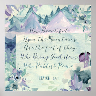 Wie schön auf den Bergen Poster