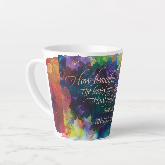 Wie schön die Blätter, Milchtasse (Linke Ecke)