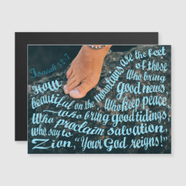 Wie schön die Füße inspirierend Zitat Magnetkarte