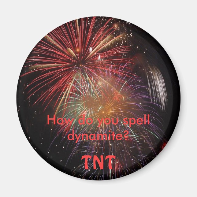 Wie schreibt man Dynamit? Magnet (Vorne)