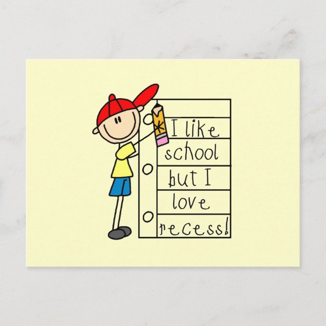 Wie Schule Liebe Pause Postkarte (Vorderseite)