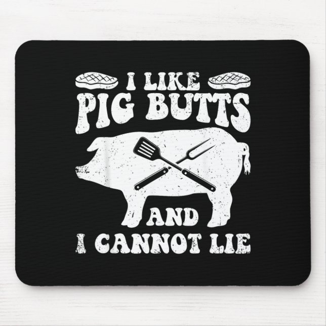 Wie Schweineärsche Bbq Barbecue Grillen Chef Fleis Mousepad (Vorne)