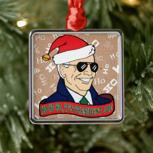 Wie sein Präsident Joe Biden zu Weihnachten in Sh Ornament Aus Metall