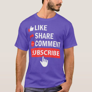 Wie Share-Kommentar-Video Live-Blog abonnieren T-Shirt