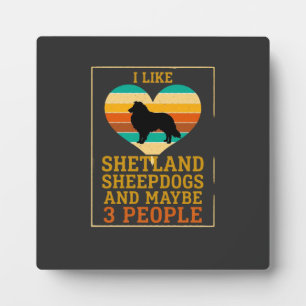 Wie Shetland-Schäferhunde Vielleicht Menschen Hund Fotoplatte