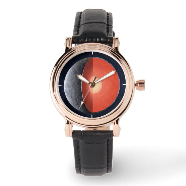 Wie sich ein Felsplanet bildet. Armbanduhr (Vorderseite)