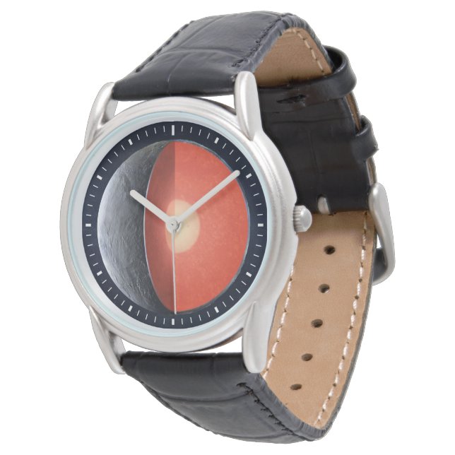 Wie sich ein Felsplanet bildet. Armbanduhr (Schrägansicht)