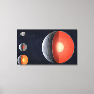 Wie sich ein Felsplanet bildet. Leinwanddruck