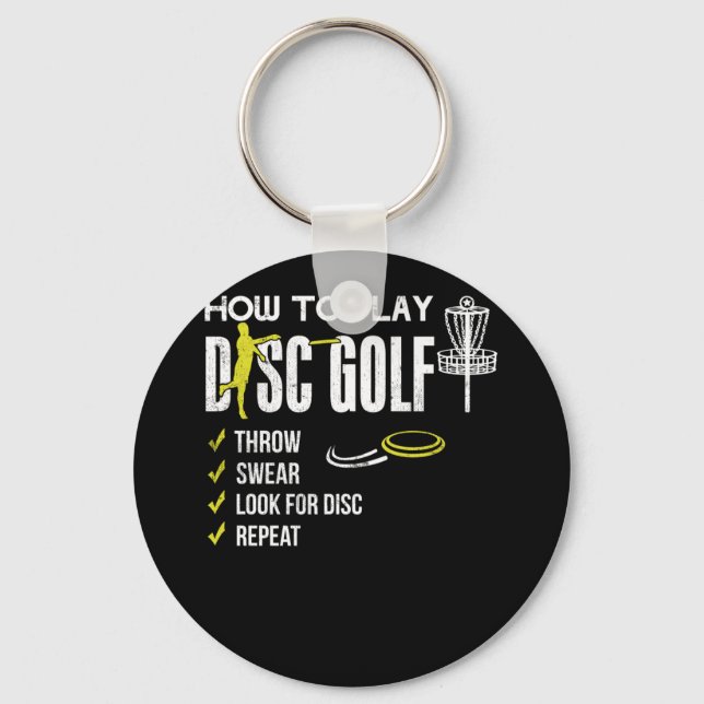 Wie Sie Disk Golf Frisbee Disk Spaß Disk wiedergeb Schlüsselanhänger (Vorderseite)