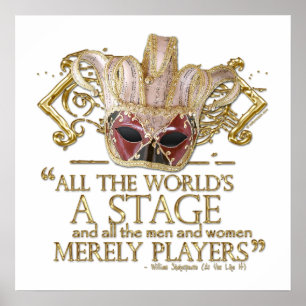 Wie Sie es Bühne-Zitat mögen (Goldversion) Poster