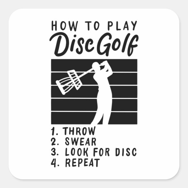 Wie Sie Golf spielen können Quadratischer Aufkleber (Vorderseite)