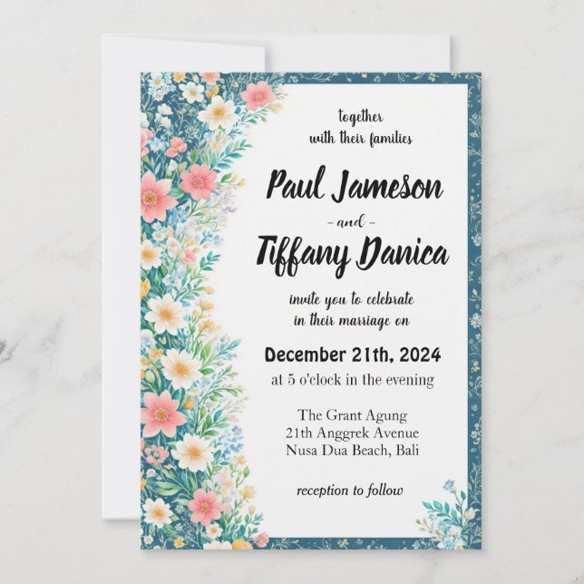 Wie Sie Ihre Einladung zur Hochzeit vorbereiten kö (Vorderseite)