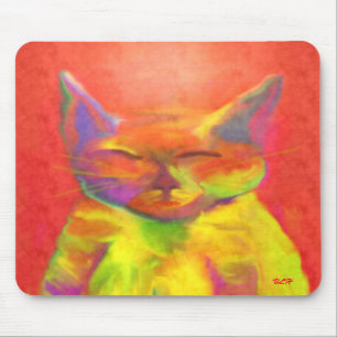 "Wie Sie mich dienen mögen?" Katzen-Kunst Mousepad