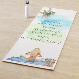 Wie Sie sich Wasserfarbe Yoga Mat Yogamatte