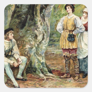 Wie Sie wollen, Shakespeare Quadratischer Aufkleber
