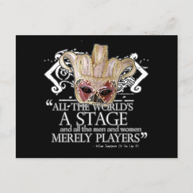 Wie Sie wollen Zitat Postkarte (Vorderseite)