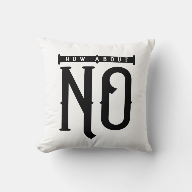 Wie sieht es mit keiner Typografie aus? Kissen (Vorderseite)