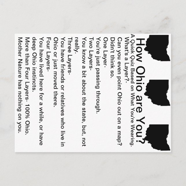 Wie sind Ohio Sie? Postkarte (Vorderseite)