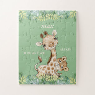 Wie sind wir wie Giraffe Cheetah Kids? Puzzle