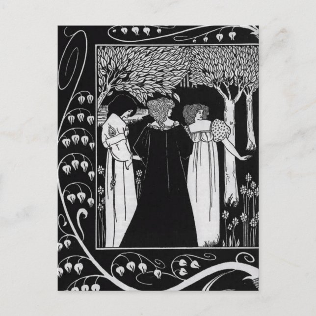 Wie Sir Launcelot von Beardsley Postcard bekannt w Postkarte (Vorderseite)