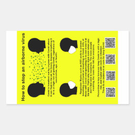 Wie Sptop und im Flugzeug Virenpapieraufkleber Rechteckiger Aufkleber