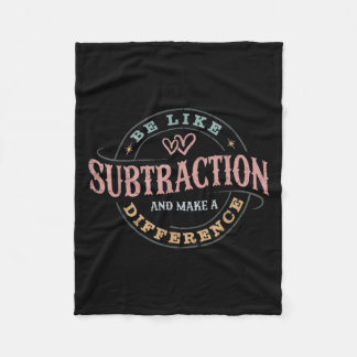 Wie Subtraktion sein und einen Unterschied machen  Fleecedecke