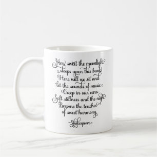 Wie süß der Mondschein, Shakespeare-Zitat Kaffeetasse
