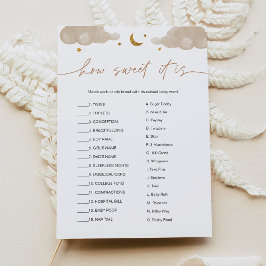 Wie süß es ist Candy Bar Twinkle Star Baby Game Einladung