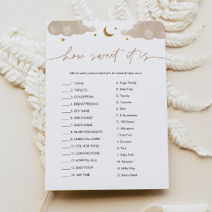 Wie süß es ist Candy Bar Twinkle Star Baby Game Einladung