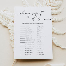 Wie süß es ist, ist die Bar-Spielkarte mit Süßigke Einladung