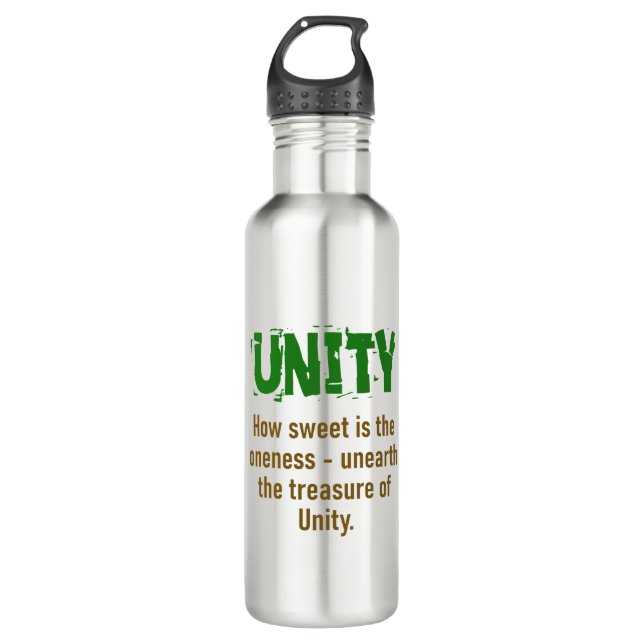 Wie süß ist die Einheit - Unity-Zitat Edelstahlflasche (Vorderseite)