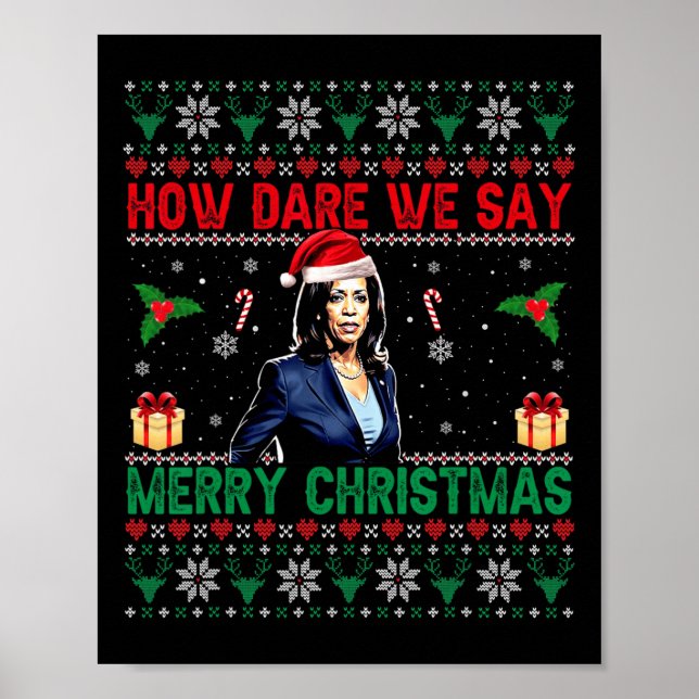 Wie trauen wir uns, frohe Weihnachten Kamala Harri Poster (Vorne)