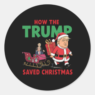 Wie Trump Weihnachten Funny Trump Christma Gerette Runder Aufkleber