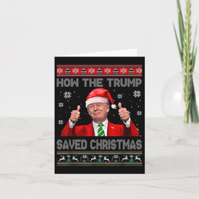 Wie Trump Weihnachten lustigen Trump hässlich Swe  Karte (Vorderseite)