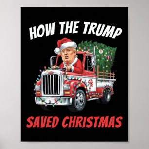 Wie Trump Weihnachten Rettete Funny Trump Shirts 2 Poster