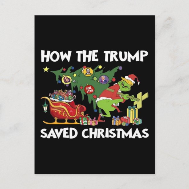 Wie Trump Weihnachten Rettete Postkarte (Vorderseite)