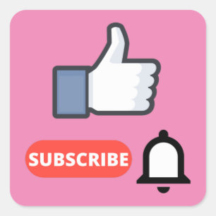 Wie und abonnieren quadratischer aufkleber