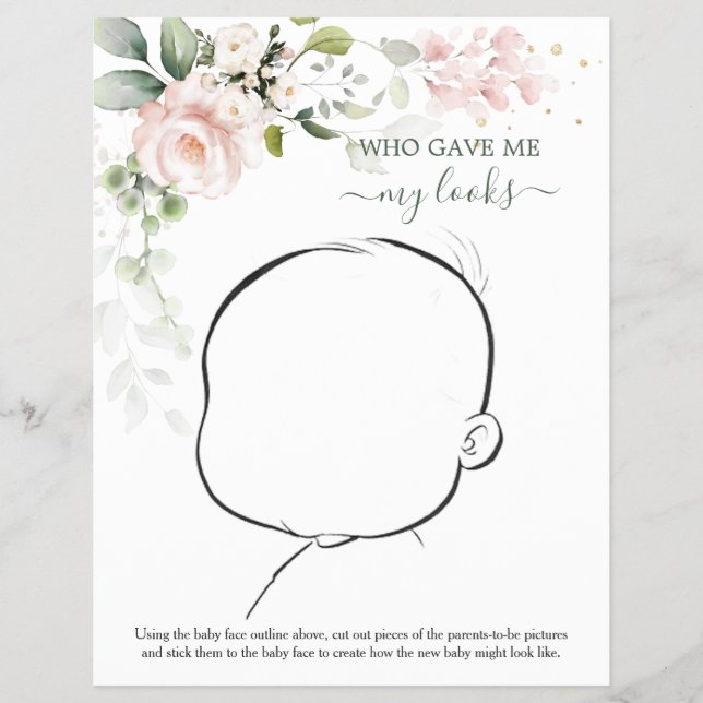 Wie unser Baby sehen könnte, floral Baby Shooting  Flyer (Vorne)