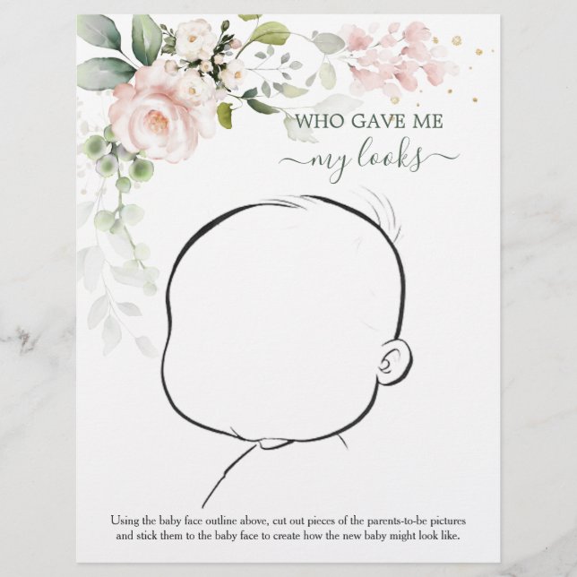 Wie unser Baby sehen könnte, floral Baby Shooting  Flyer (Vorne)