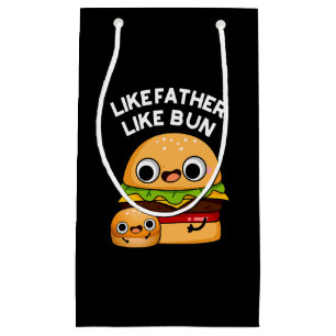 Wie Vater wie Bun Funny Food Puff Dark BG Kleine Geschenktüte