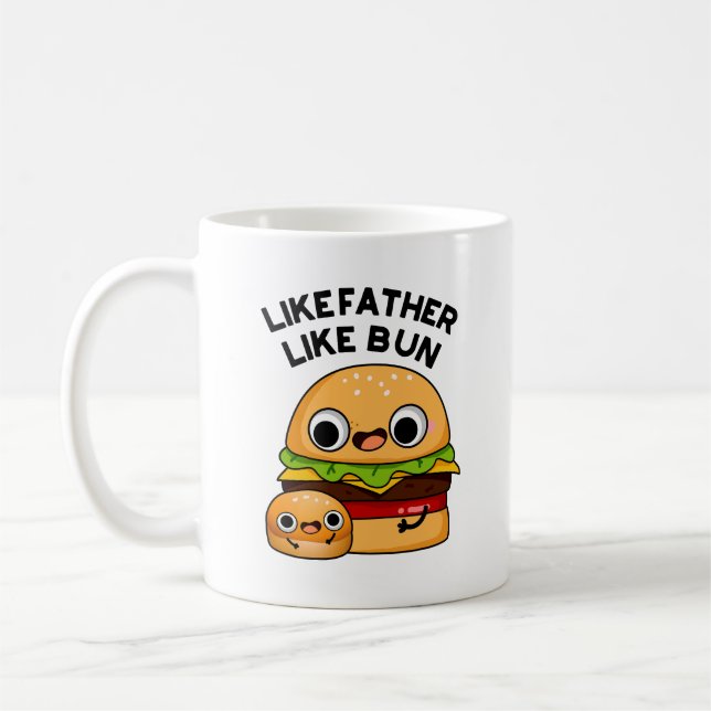 Wie Vater wie Bun Funny Food Puff Kaffeetasse (Links)