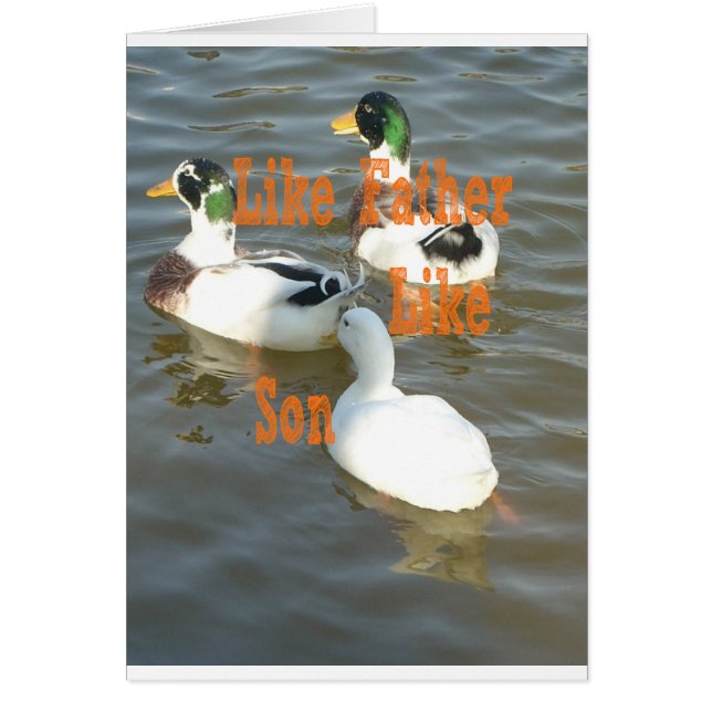 Wie Vater wie Sohn. (Vorne)