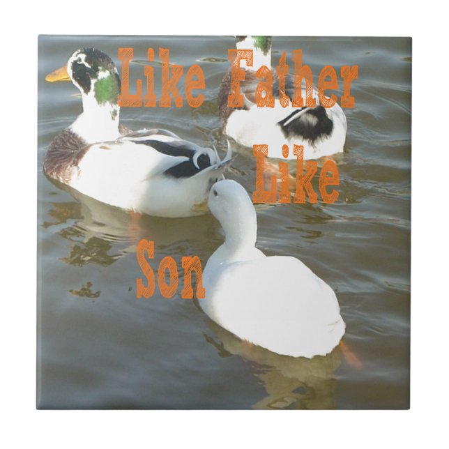 Wie Vater wie Sohn. Fliese (Vorderseite)