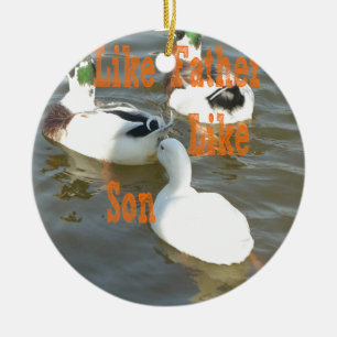 Wie Vater wie Sohn. Keramik Ornament