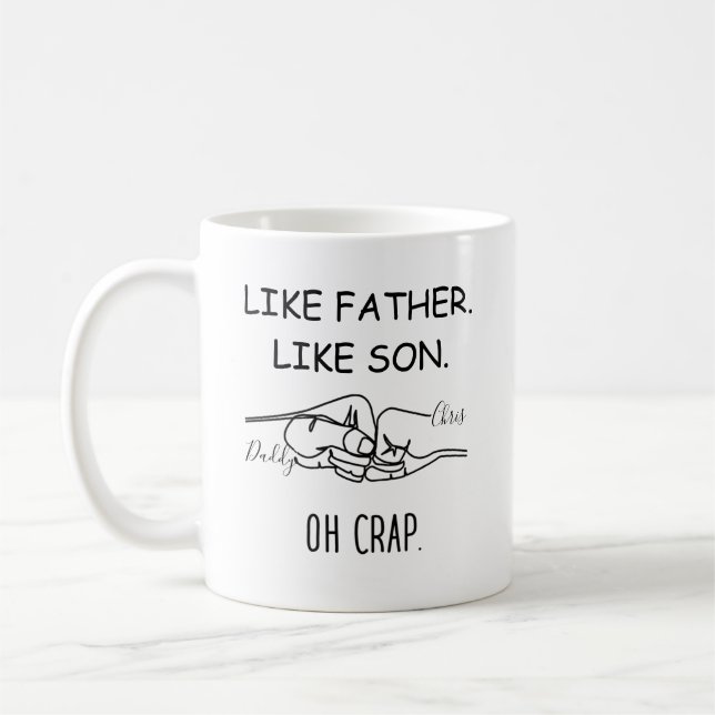 Wie Vater, wie Sohn Line Art Kaffeetasse (Links)