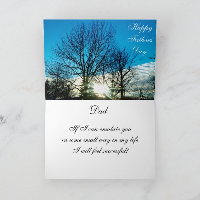 WIE VATER, WIE SON-Karte Karte (Innenseite)