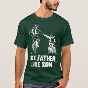 Wie Vater wie Son Motocross Biker Bike Geschenk T-Shirt